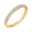 Round Diamond Half-Eternity Wedding Band in 14K Yellow Gold