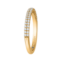 Round Diamond Half-Eternity Wedding Band in 14K Yellow Gold