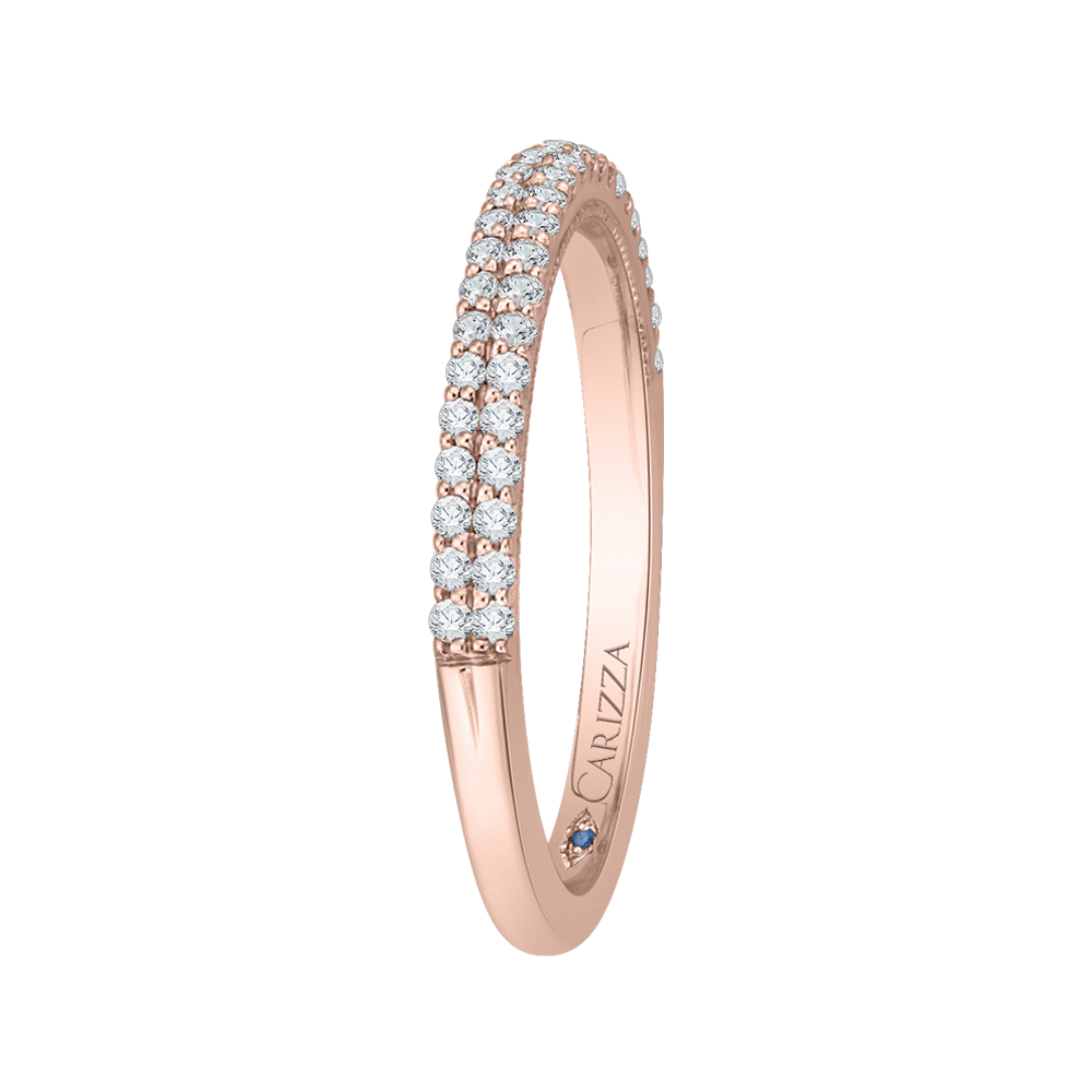 Round Diamond Wedding Band in 14K Rose Gold