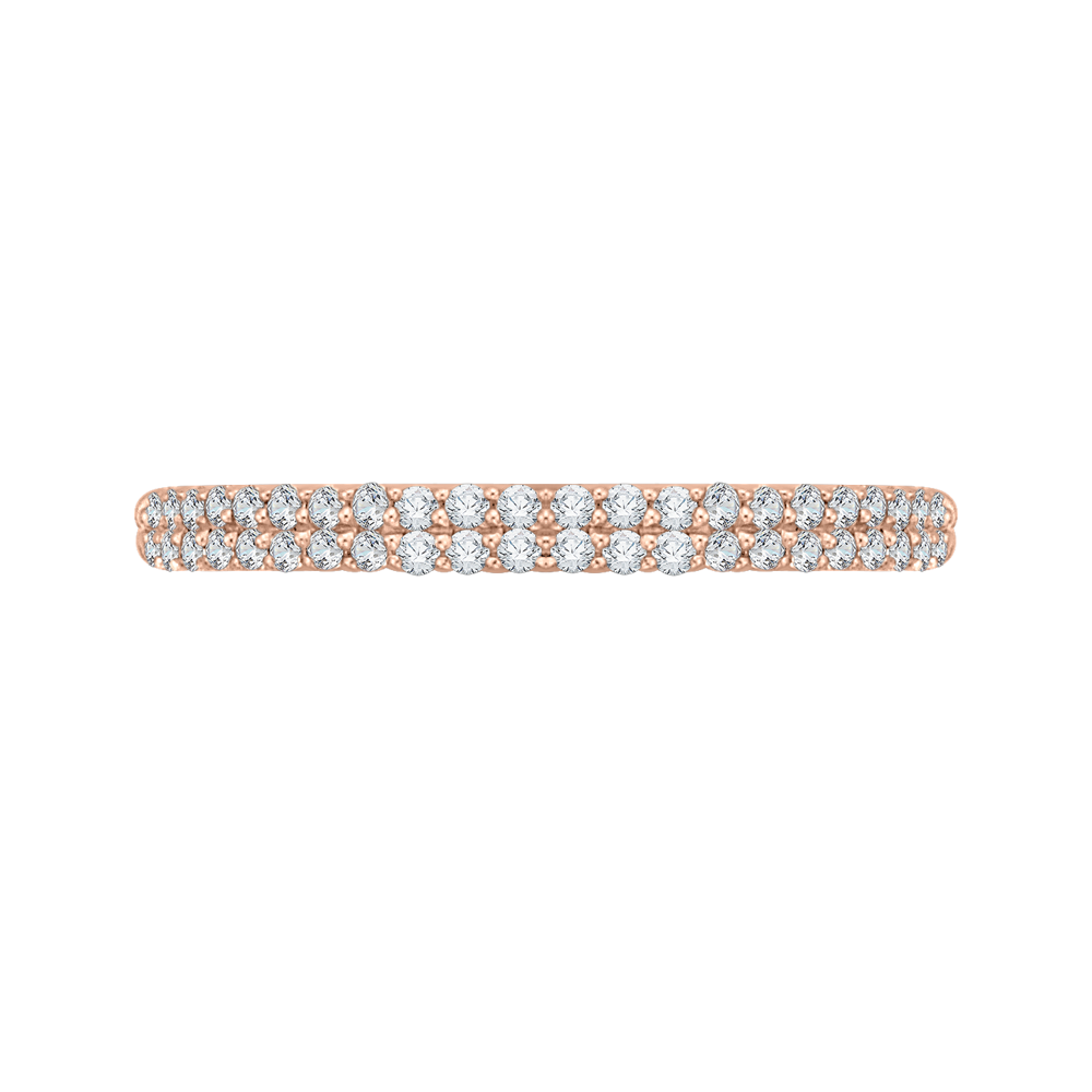 Round Diamond Wedding Band in 14K Rose Gold