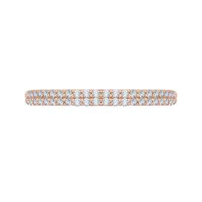 Round Diamond Wedding Band in 14K Rose Gold