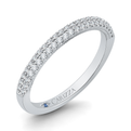 Round Diamond Half-Eternity Wedding Band in 14K White Gold