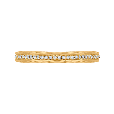 Round Diamond Wedding Band in 14K Yellow Gold