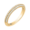 Round Diamond Half-Eternity Wedding Band in 14K Yellow Gold