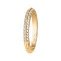 Round Diamond Half-Eternity Wedding Band in 14K Yellow Gold