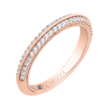 Round Diamond Half-Eternity Wedding Band in 14K Rose Gold