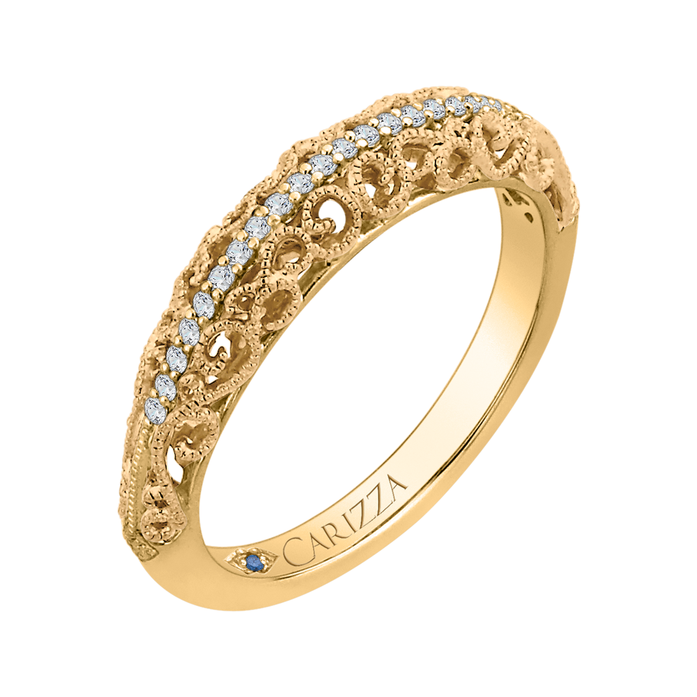 Round Diamond Wedding Band in 14K Yellow Gold