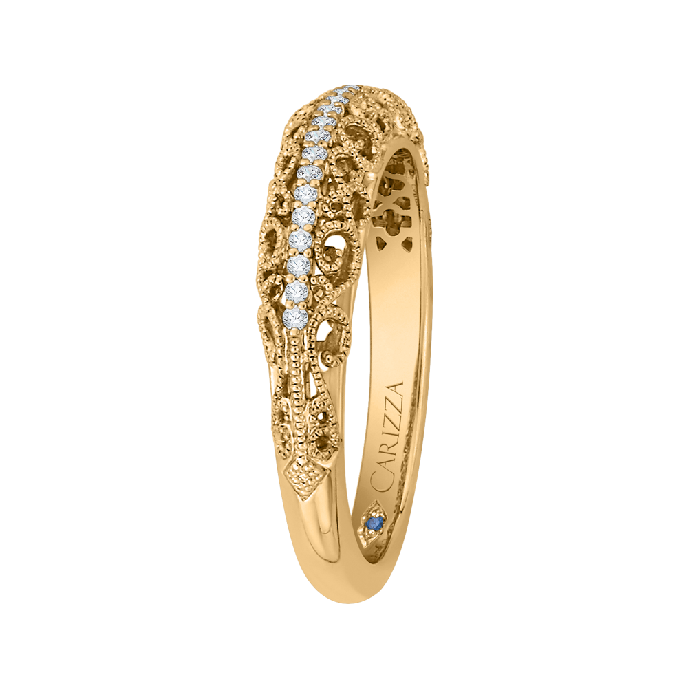 Round Diamond Wedding Band in 14K Yellow Gold