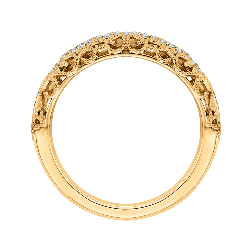 Round Diamond Wedding Band in 14K Yellow Gold