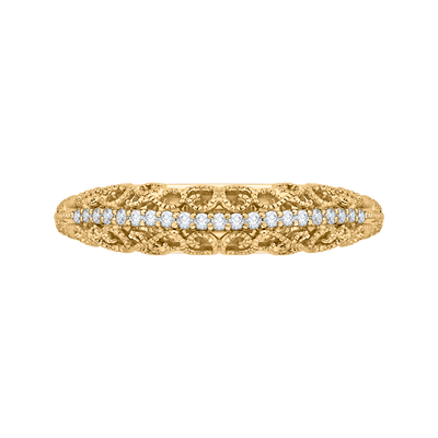 Round Diamond Wedding Band in 14K Yellow Gold