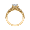 Round Diamond Engagement Ring in 14K Yellow Gold (Semi-Mount)