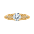 Round Diamond Engagement Ring in 14K Yellow Gold (Semi-Mount)