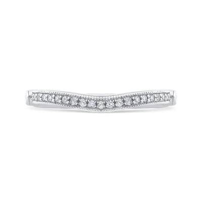 Round Diamond Wedding Band in 14K White Gold