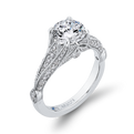 Diamond Vintage Engagement Ring in 14K White Gold (Semi-Mount)