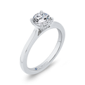 Round Diamond Classic Engagement Ring in 14K White Gold (Semi-Mount)