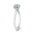 Round Diamond Classic Engagement Ring in 14K White Gold (Semi-Mount)