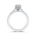 Round Diamond Classic Engagement Ring in 14K White Gold (Semi-Mount)