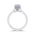 Round Diamond Classic Engagement Ring in 14K White Gold (Semi-Mount)