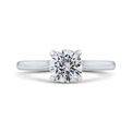 Round Diamond Classic Engagement Ring in 14K White Gold (Semi-Mount)