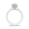 Round Diamond Classic Engagement Ring in 14K White Gold (Semi-Mount)