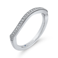 Round Diamond Half-Eternity Wedding Band in 14K White Gold