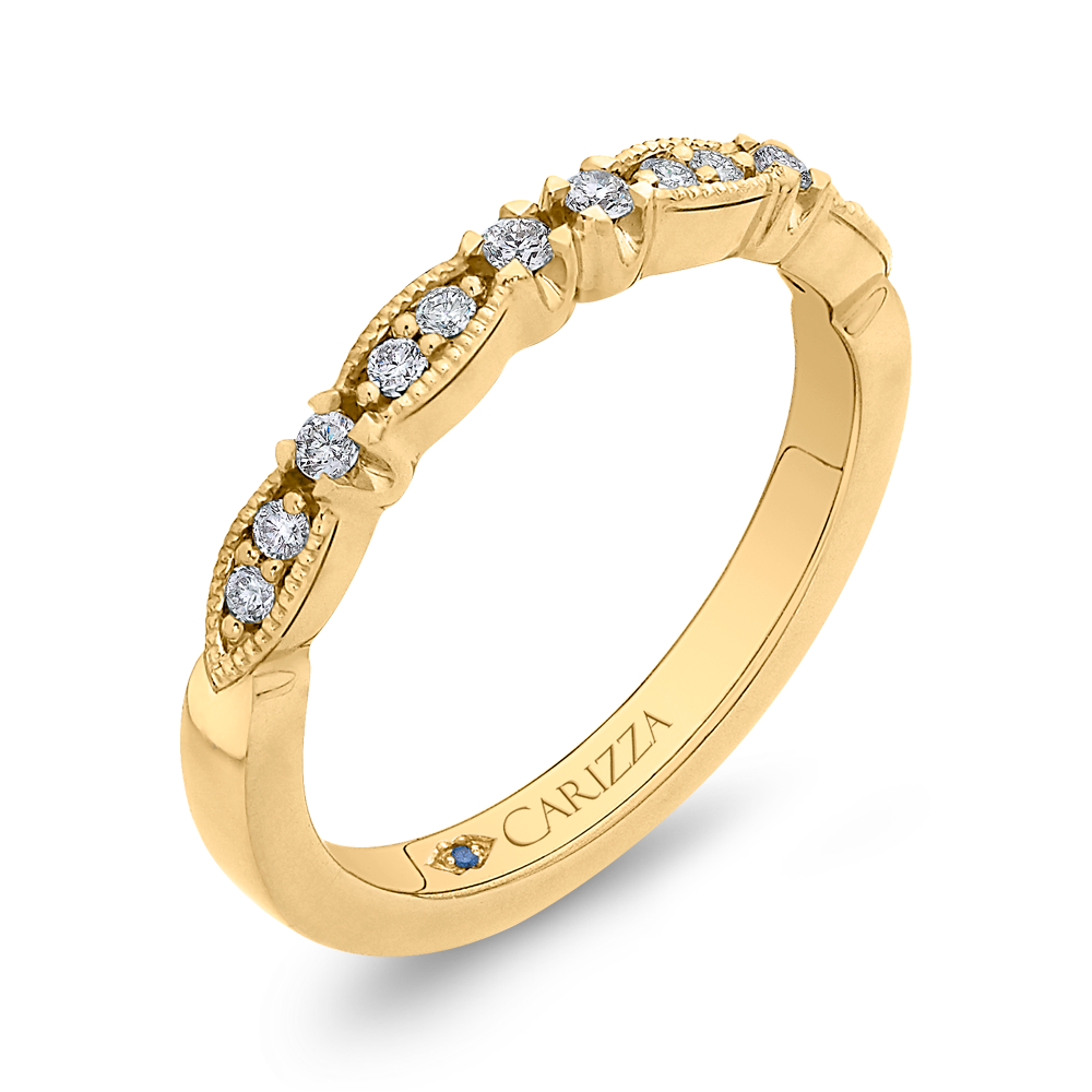 Round Diamond Wedding Band in 14K Yellow Gold