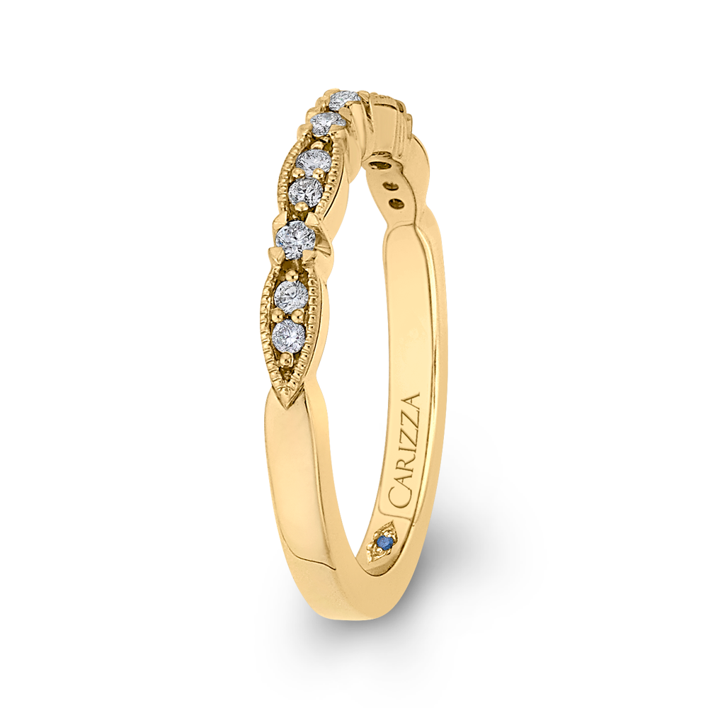 Round Diamond Wedding Band in 14K Yellow Gold