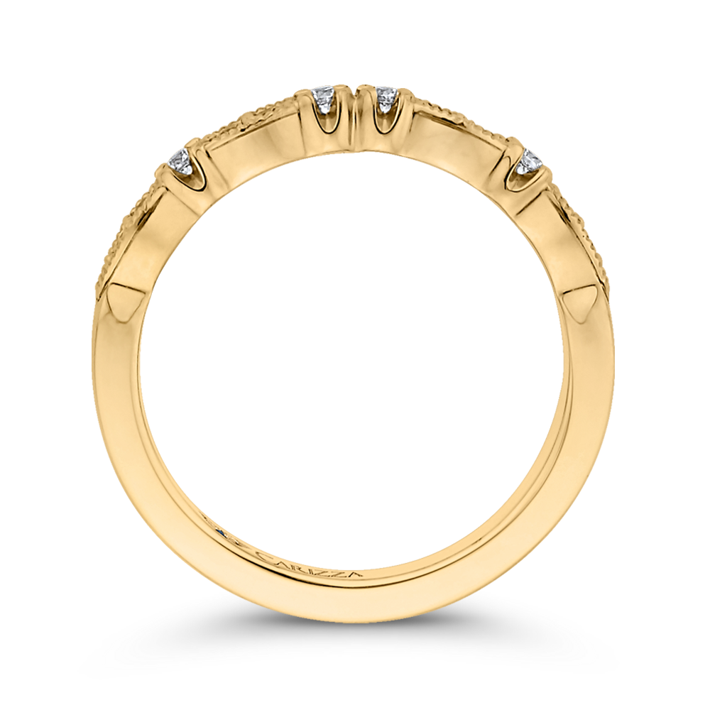 Round Diamond Wedding Band in 14K Yellow Gold