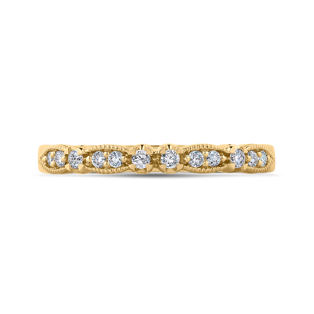 Round Diamond Wedding Band in 14K Yellow Gold