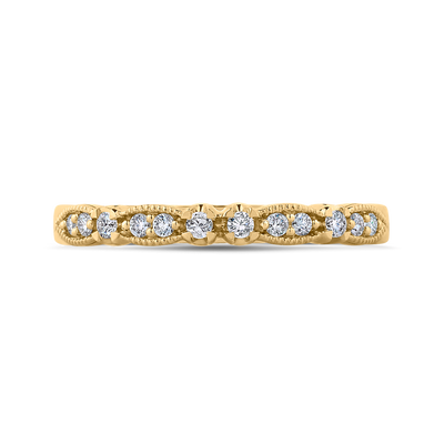 Round Diamond Wedding Band in 14K Yellow Gold