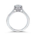 Round Diamond Classic Engagement Ring in 14K White Gold (Semi-Mount)