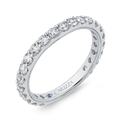 Round Diamond Wedding Band in 14K White Gold