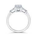 Round Diamond Classic Engagement Ring in 14K White Gold (Semi-Mount)