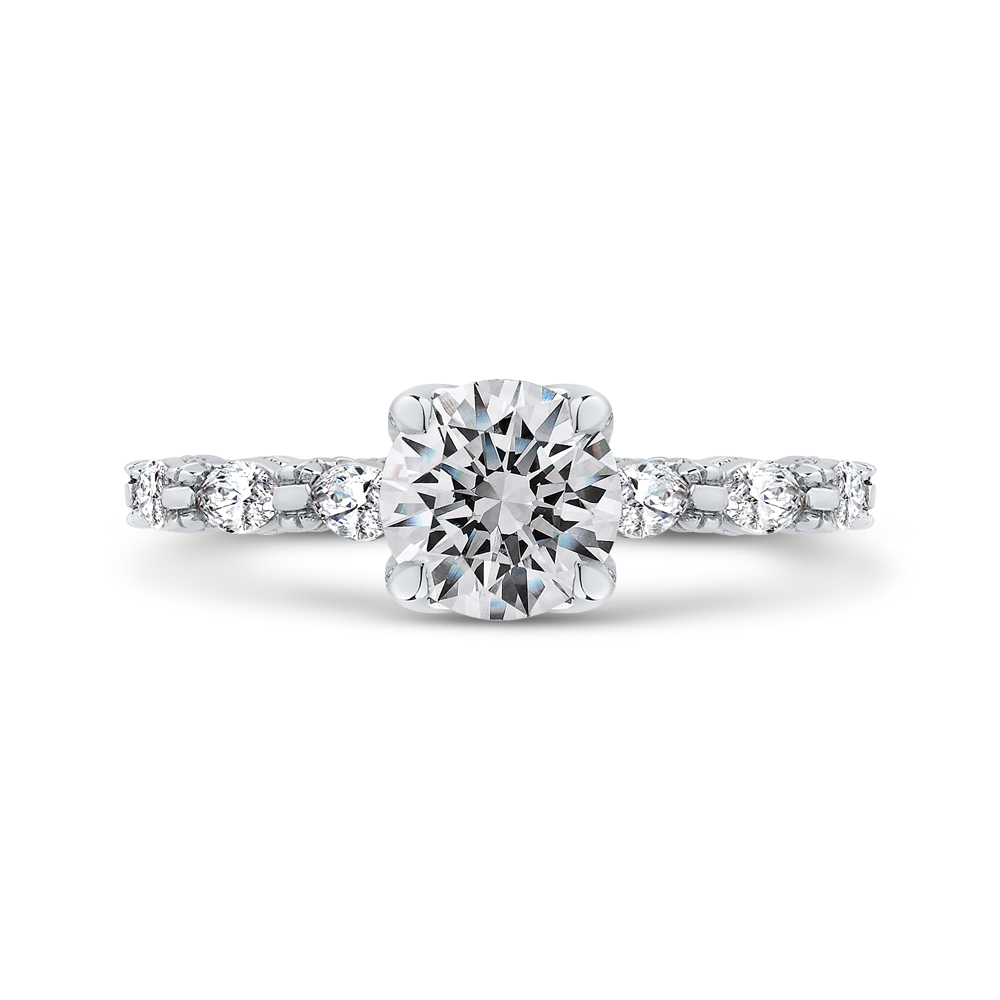 Diamond Engagement Ring in 14K White Gold (Semi-Mount)