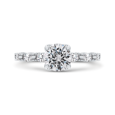 Diamond Engagement Ring in 14K White Gold (Semi-Mount)