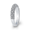 Round Diamond Half-Eternity Wedding Band in 14K White Gold