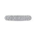 Round Diamond Half-Eternity Wedding Band in 14K White Gold