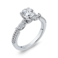 Round Diamond Engagement Ring in 14K White Gold (Semi-Mount)