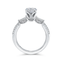 Round Diamond Engagement Ring in 14K White Gold (Semi-Mount)