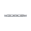 Round Diamond Half-Eternity Wedding Band in 14K White Gold