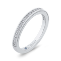 Round Diamond Half-Eternity Wedding Band in 14K White Gold