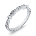 Round Diamond Half-Eternity Wedding Band in 14K White Gold