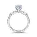 Round Diamond Engagement Ring in 14K White Gold (Semi-Mount)