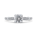 Round Diamond Engagement Ring in 14K White Gold (Semi-Mount)