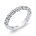 Round Diamond Half-Eternity Wedding Band in 14K White Gold