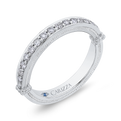 Round Diamond Half-Eternity Wedding Band in 14K White Gold