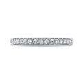 Round Diamond Half-Eternity Wedding Band in 14K White Gold