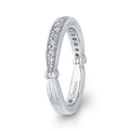 Round Diamond Half-Eternity Wedding Band in 14K White Gold