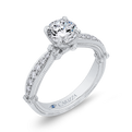 Round Diamond Engagement Ring in 14K White Gold (Semi-Mount)