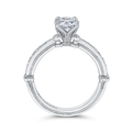 Round Diamond Engagement Ring in 14K White Gold (Semi-Mount)